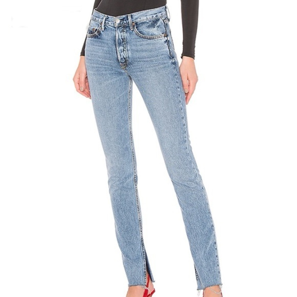 GRLFRND Addison High-Rise Split Boot Jean in Touch The Floor